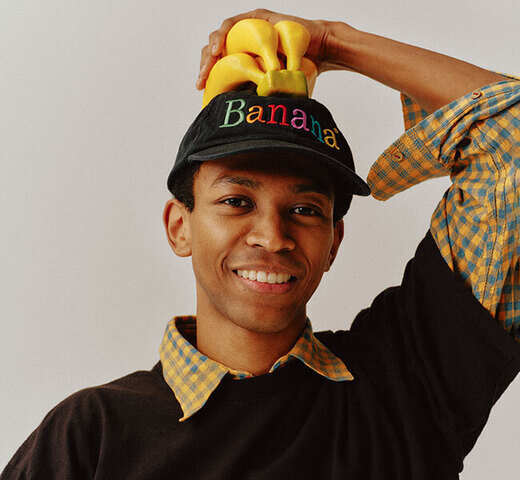 byeA.|byeA. バイエー NOT APPLE CAP Banana BLACK ロゴ刺繍 キャップ