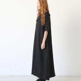 Mochi｜sailor linen dress [black]