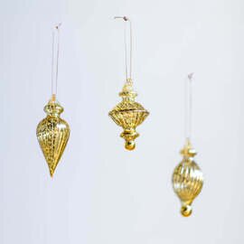 ANTRY|No.35 Mini Lily H8cm | ガラスオーナメント 3個入り | クリスマスオーナメント