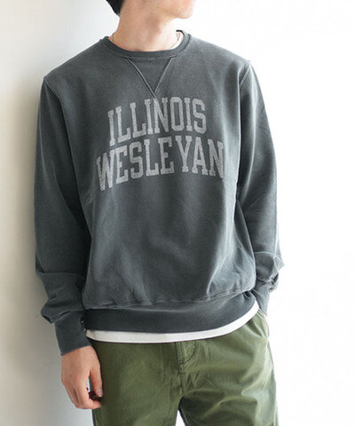 REMI RELIEF|SP加工裏毛クルー(ILLINOIS WESLEYAN) トップス スウェット トレーナー rn31393192