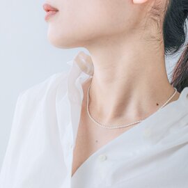 SYMPATHY OF SOUL style｜ツイスト チェーン シルバー ネックレス 40cm “Twist Chain Necklace” stn2301s-yo