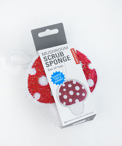 KIKKERLAND|MUSHROOM SCRUB SPONGES マッシュルームスクラブスポンジ 2枚セット キッチン 台所 掃除 kcu373