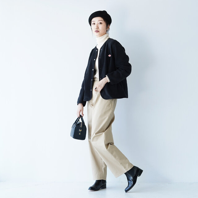 モデル:166cm / 47kg
color : black / size : 34(レディースS/jd-8911)