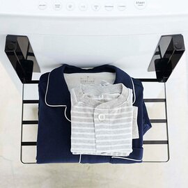 山崎実業｜tower 洗濯機横マグネット折り畳み棚