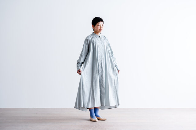 mizuiroind|フレアロングシャツワンピース