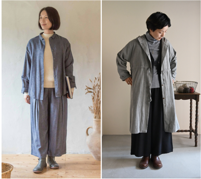 左:モデル167cm 右:モデル160cm
