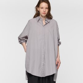 mizuiro ind|ストライプボックスカットシャツ