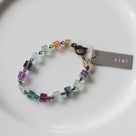 SISI|vintage bracelet フローライト ブレスレット 真鍮