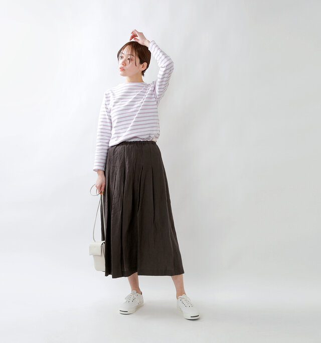 model saku:163cm / 43kg
color : white×light purple / size : ●