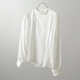 WHYTO.｜フロント プリーツ ブラウス “FRONT PLEATS BLOUSE” wht23fbl4032-ma