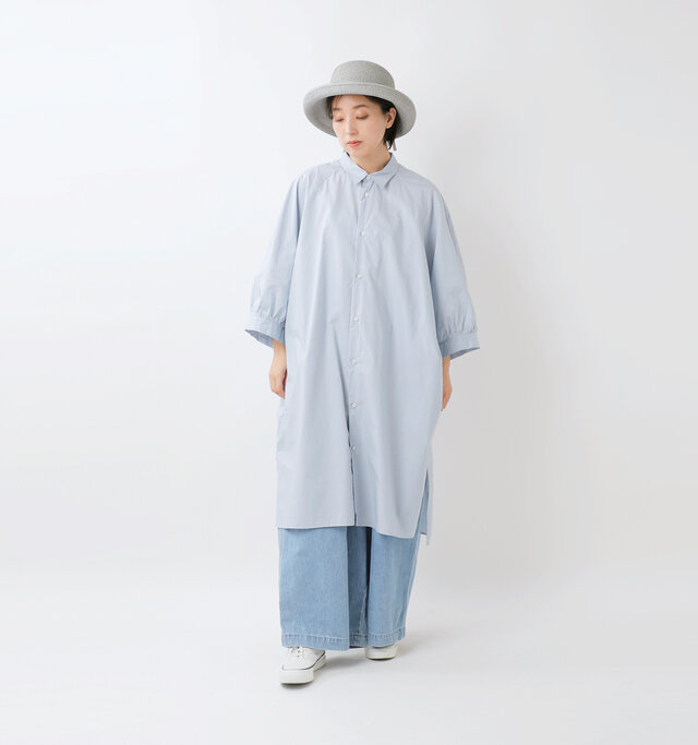 model asuka:160cm / 48kg
color : smoky sax / size : F