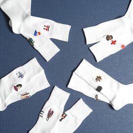 decka quality socks｜スーベニア ソックスSouvenir Socks コラボレーション 刺繍 ソックス 靴下 ユニセックス BNB×de-33 デカクオリティソックス バイ ブルーナボイン