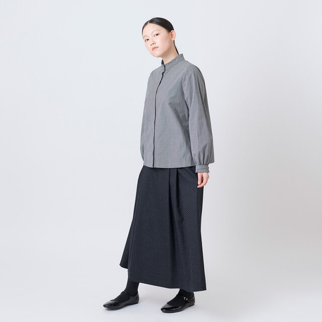 model:164cm color:クロシロギンガム
