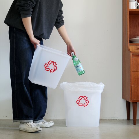 TRUST｜Deskside Recycling Container / Clear