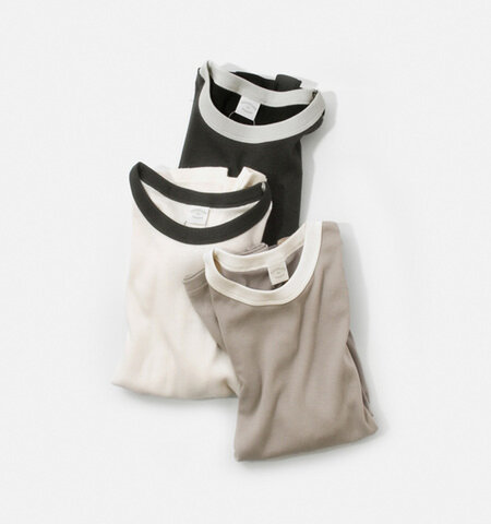 Nouvelles du paradis|リンガー コットン テレコ 半袖 Tシャツ pc24208-fn