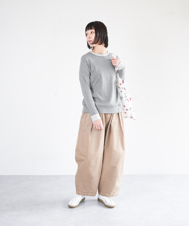 身長:165cm / カラー:10.トップグレー/オートミール/着用サイズ:FREE