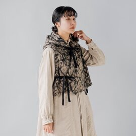 ENGINEERED GARMENTS|ウール レオパード ジャガード ニット ラップ ベスト “Knit Wrap Vest” rv080