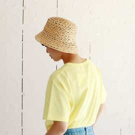 mature ha.｜sukashi raffia braid bucket hat