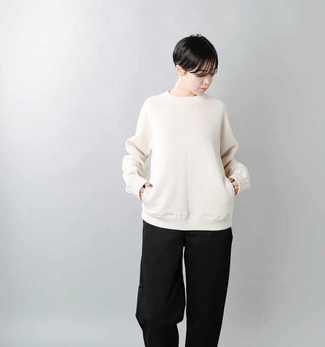 The Hinoki コットン裏起毛スウェットシャツ Thw 16 Iroma イロマ キナリノモール The Hinoki コットン裏起毛スウェットシャツ Thw 16 Iroma イロマ キナリノモール