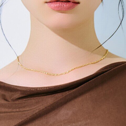kiehtova|NOBLE CHAIN NECKLACE ネックレス 真鍮 スクリューチェーン