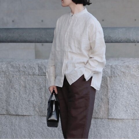 TUTIE.|【aiさんmegさんerikaさんコラボ】リネンバンドカラーヒヨクシャツ