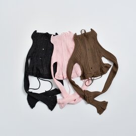 AKANE UTSUNOMIYA|コットン リブニット クロップド カーディガン akes-014