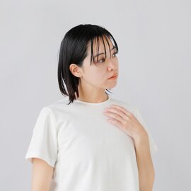 nooy｜スーピマコットン モクロディ編み ノッチド Tシャツ nts24s02-mn