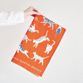 ARIANA MARTIN｜オーガニックコットン ティータオル Cats【ネコポス対応】