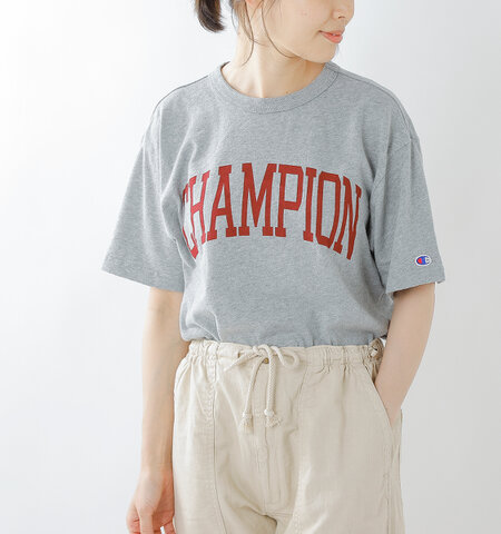 Champion|ストーンウォッシュ加工コットンロゴプリントTシャツ c3-p333-ms