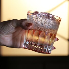 門脇硝子加工所|ロックグラス 金赤(門脇硝子加工所×ガランドウ)