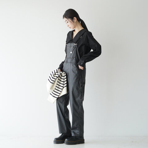 Lee|フェイクレザー テーパード オーバーオール FAKE LEATHER TAPERD OVERALL LL1184 リー