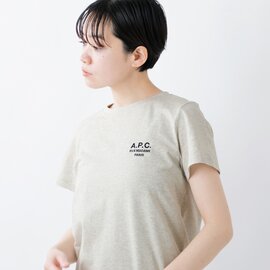 A.P.C.｜オーガニック ヘビージャージー ショートスリーブ ロゴ Tシャツ “T-SHIRT DENISE” 25085-1-97531-yo ロゴT カットソー