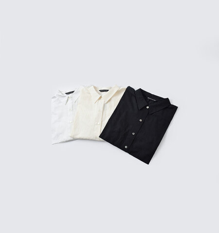 mizuiro ind|コットン ブロード レース ミックス ボックス 長袖 シャツ 1-230102-kr