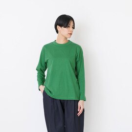 STAMP AND DIARY｜ハイマイクロコットン天竺 クルーネック長袖Tシャツ