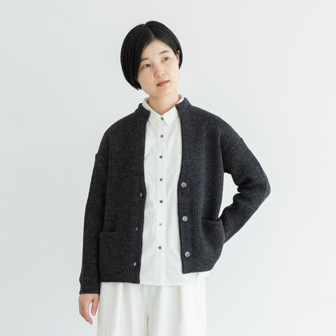 TUTIE.|ブリティッシュウールニットボトルネックカーディガン