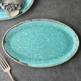 宮本めぐみ|トルコ釉 オーバル皿