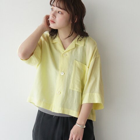 LE GLAZIK|【送料無料】オープンカラーシャツ 5分袖 半袖シャツ シアー OPEN COLLAR SHIRT LG-B0258 LRC ル グラジック