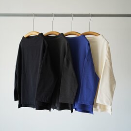 NARU|デラヴェジャージー ポーセリンシャツ カットソー 長袖 トップス ボートネック プルオーバー 8分袖 650200 ナル