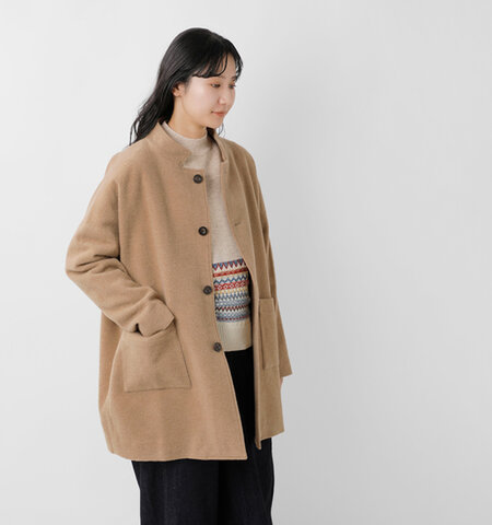 BASISBROEK|ウール 起毛 スリークォーター コート “DENEEN” 25213d アウター