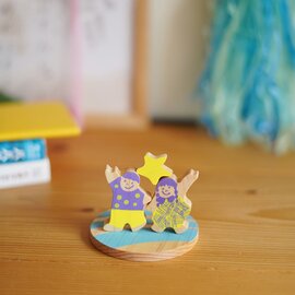 fujisen|7月 ミニ遊び飾り。 七夕 天の川 星 雑貨 積み木 おもちゃ 季節の置き物 オブジェ 日本製 フジセン