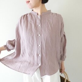 SSC リネンスタンド衿前開きブラウス(SSC38044)