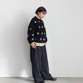 ichi Antiquités|PERU Hand Knit Flower Pullover