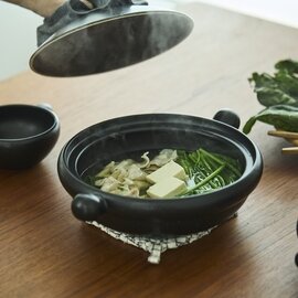 弥生陶園|丸土鍋(むしスノコ付き) 8号