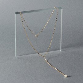 les bon bon｜victoria tie pearl necklace　スキンジュエリー　10金　ネックレス