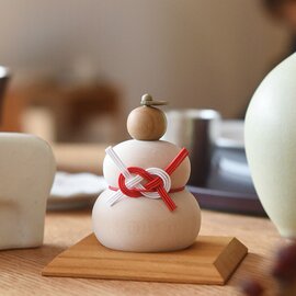 お正月 【アンジェ別注】 hare 水引で結ぶ 小さな木の鏡餅