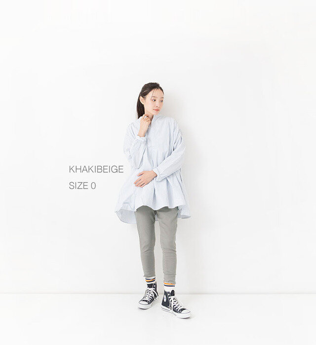 color : KHAKI BEIGE / サイズ0、モデル162cm