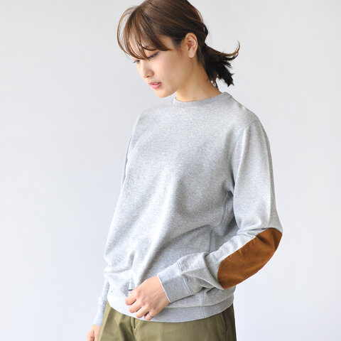 soglia|Supple Sweat エルボーパッチシンプルスウェット ソリア