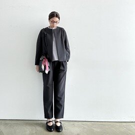Anne number of OMEKASHI|Wクロス1タックストレートパンツ TRAVAIL MANUEL