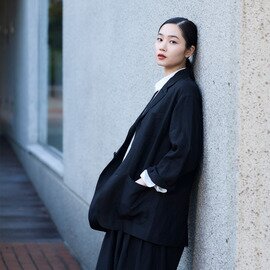 STAMP AND DIARY|60/1高密度リネン ビッグジャケット