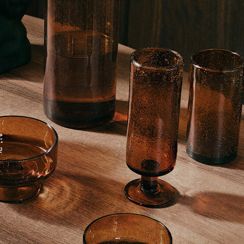 ferm LIVING｜Oli Glass (オリ グラス/ワイングラス/シャンパン フルート/デザートカップ)　　日本正規代理店【国内在庫あり】